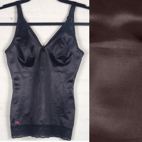 Ruby Ribbon Full Support & Compression Shapewear Pin-Up Lace Cami Espresso 32 XS - Picture 2 of 13